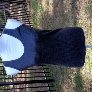 Calvin Klein XS dark grey w black embellished tank top dark grey